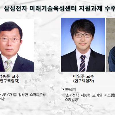 박홍준 교수, 이영주 교수 “삼성전자 미래기술육성센터 지원과제 수주”